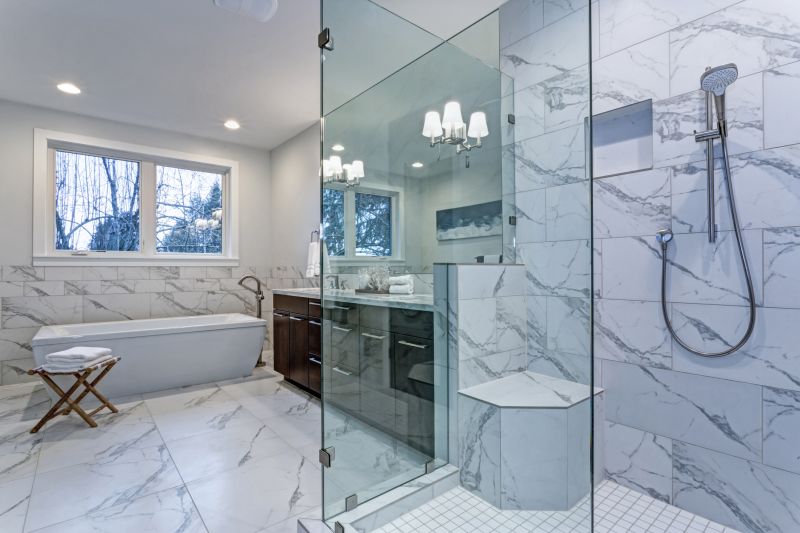 Elegant Floor Tiles in Master Bathroom