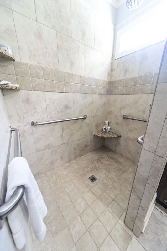 Comfortable seated showering